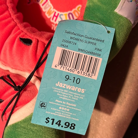 Squashmallows watermelon slippers NIB - Picture 2 of 6